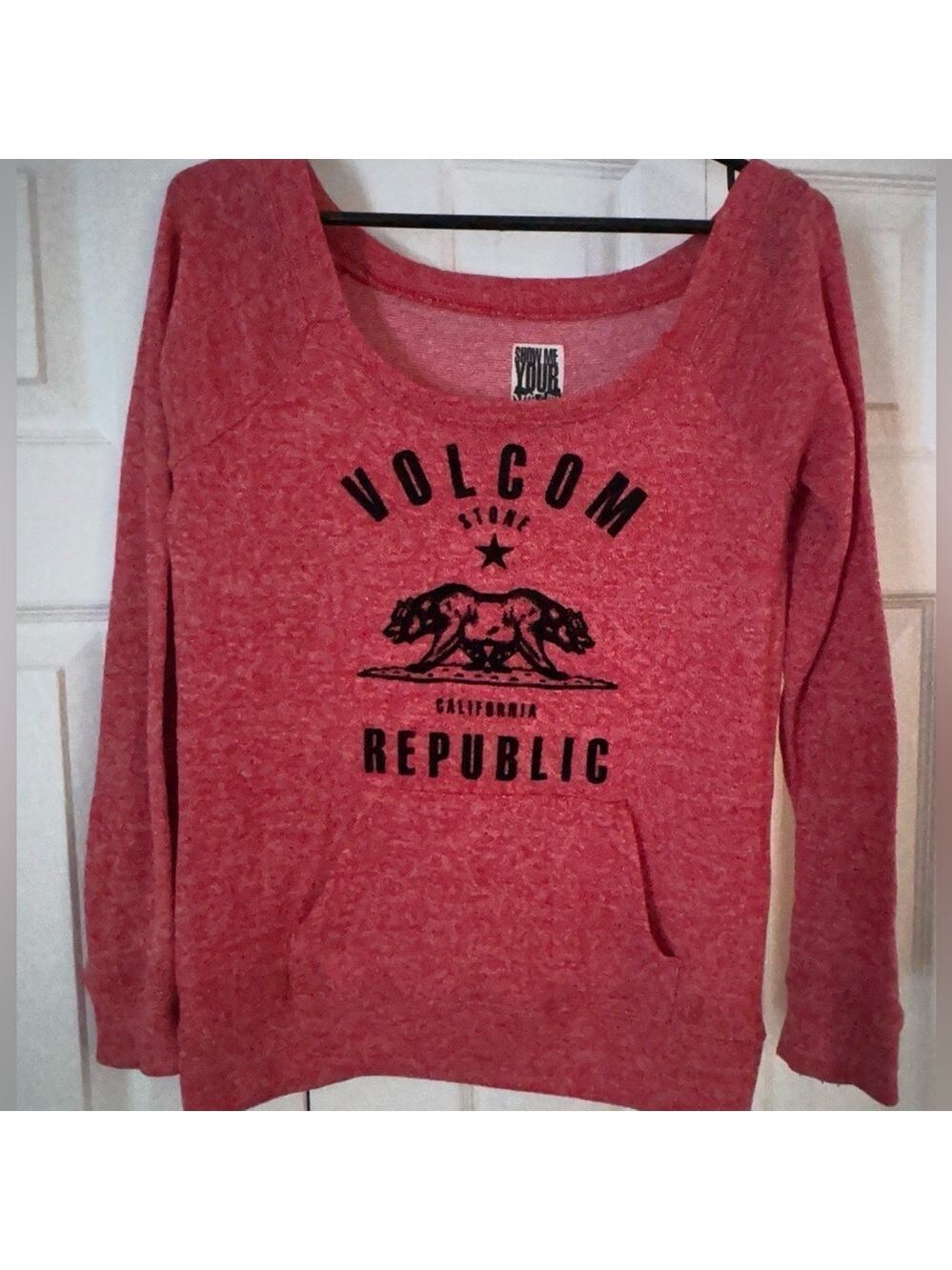 Volcom Pink Knit Top in size S